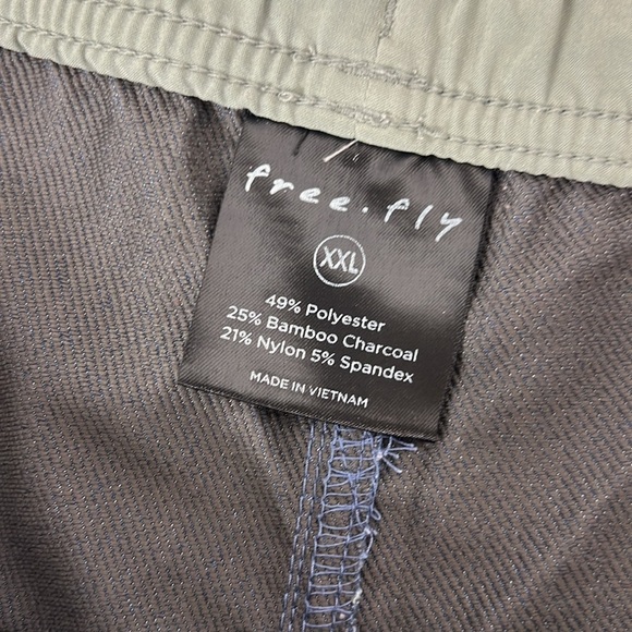 Free Fly Sz XXL Hydro ShortsBlue Bamboo Blend Swim Hybrid Stretch Hike - Picture 3 of 11